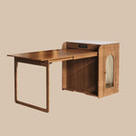 Load image into Gallery viewer, 73&#39;&#39; Murphy Fold-Out Dining Table with Sintered Stone Top | Space-Saving
