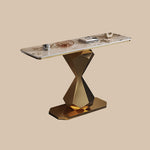 Load image into Gallery viewer, Luxe Gold Accent Console Table for Modern Entryways
