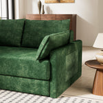 Load image into Gallery viewer, 65.52&quot; Compressed Sofa Convertible Sofa Bed Wrinkle-resistant Linen Lightweight Loveseat Wooden Armrest
