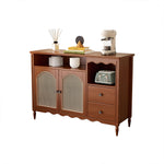 Load image into Gallery viewer, Walnut Sideboard Rattan Arched Doors Ideal Storage Solution for Dining Room and Kitchen
