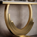 Load image into Gallery viewer, Elegant Luxury Console Table with Gold Accents
