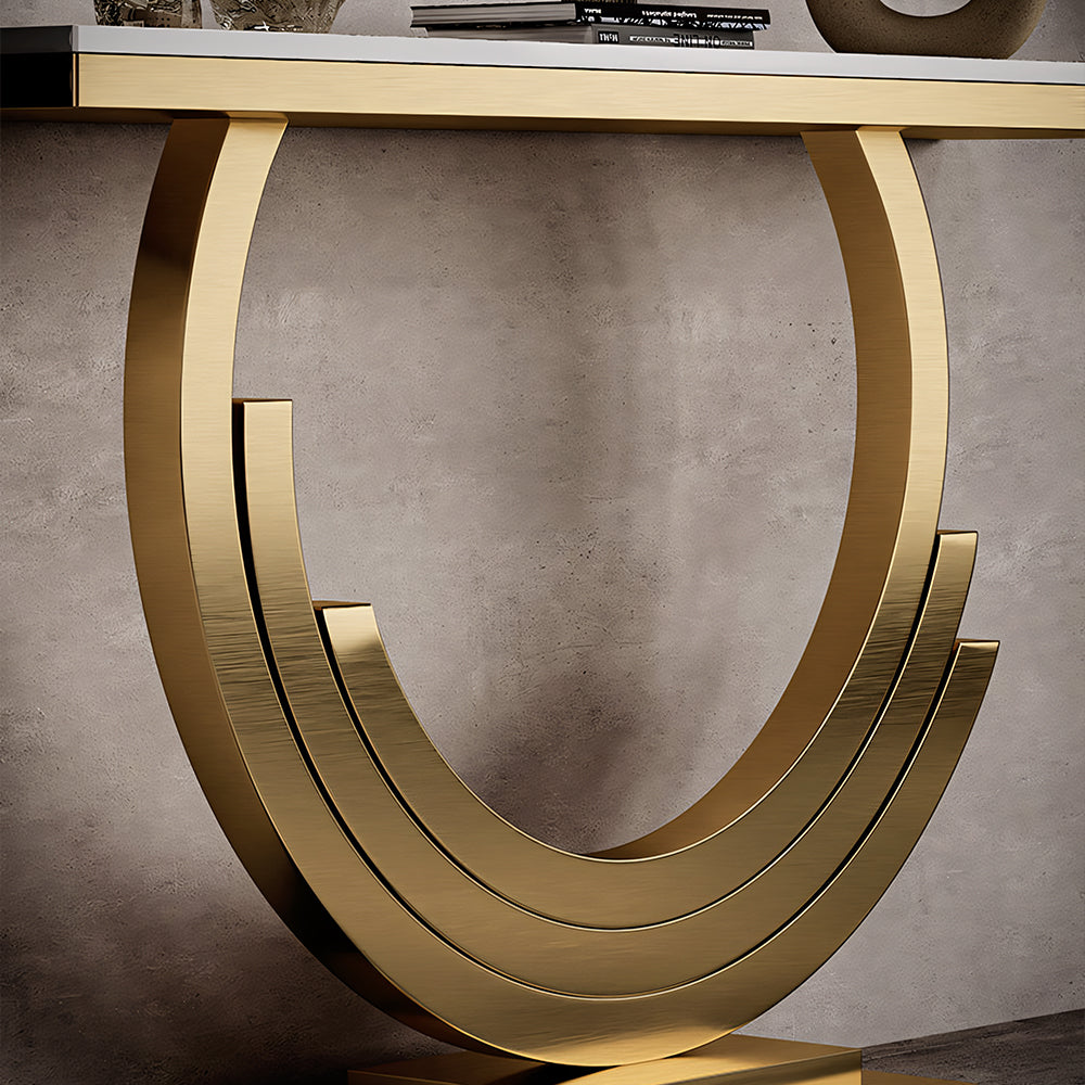 Elegant Luxury Console Table with Gold Accents