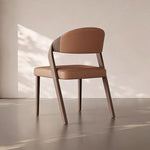 Load image into Gallery viewer, Modern Minimalist Dining Chair Set of 2 Elegant Cream Upholstery &amp; Sculpted Wood Frame
