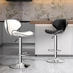 Load image into Gallery viewer, Modern Adjustable Swivel Bar Stool Upholstered Faux Leather Seat Height Adjustable 1 Piece
