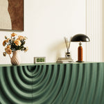 Load image into Gallery viewer, 62.4&#39;&#39;Green Ripple Sideboard Modern Carved Storage Cabinet Minimalist Design Functional Accent Furniture

