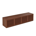 Load image into Gallery viewer, 72.15&#39;&#39;Walnut Straight Vertical Slatted TV Stand Modern Minimalist Large Storage
