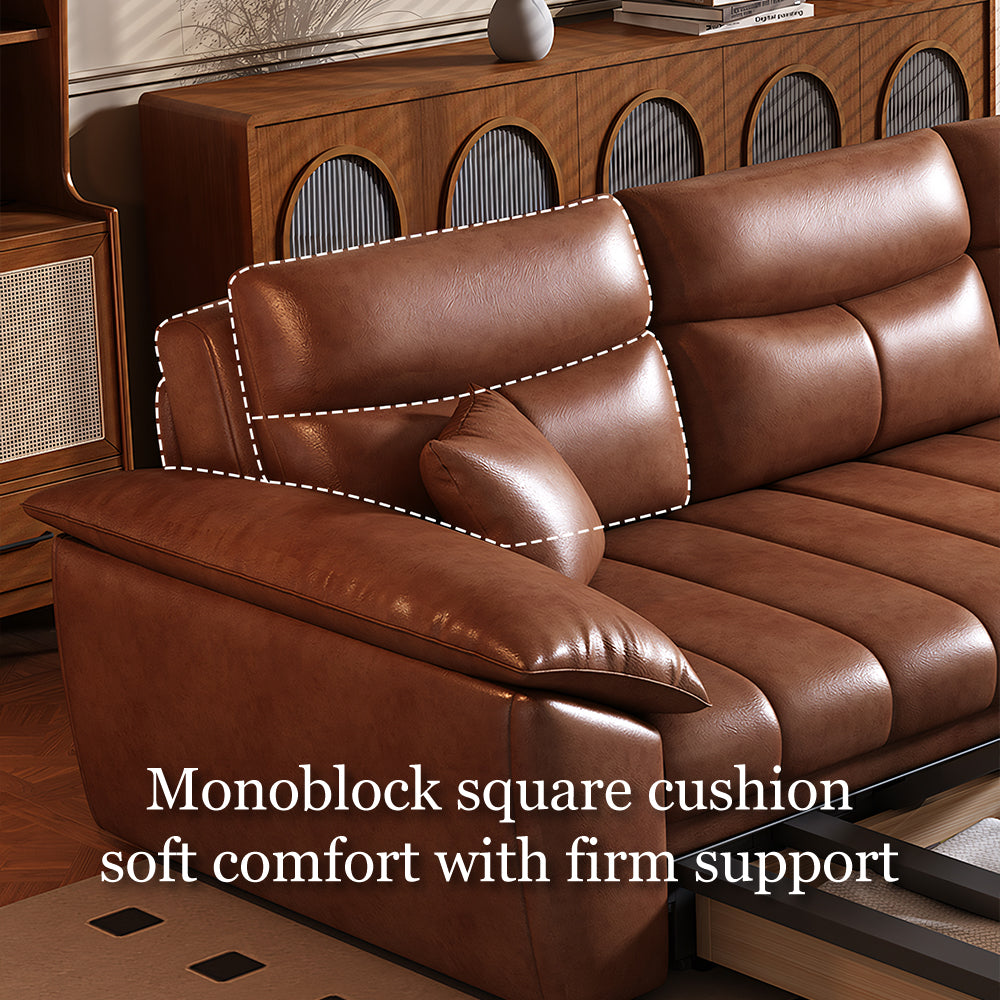 89.7'' Cat Scratch-Resistant Sofa Bed Hidden Storage Convertible Design Durable Comfort