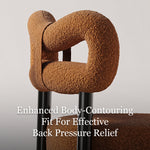 Load image into Gallery viewer, Modern Bouclé Dining Chair with Sculptural Open Backrest 1 Piece

