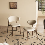 Load image into Gallery viewer, 2PCS Dining Chair Modern Ash Wood Frame Curved Backrest
