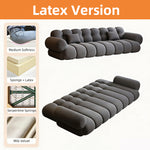 Load image into Gallery viewer, Modern Bubble Cushion Velvet Sofa Bed Convertible Deep Seat Sleeper
