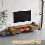 Load image into Gallery viewer, Electric Fireplace TV Stand Flame Effect with 3 Color LED Lights for 65 to 75 inches TVs
