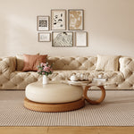 Load image into Gallery viewer, Round Artistic Coffee Table Sculptural Geometry Tiered Design Modern
