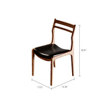 Load image into Gallery viewer, 2PCS Wooden Dining Chair Ergonomic Backrest Minimalist Design Soft Leather Seat
