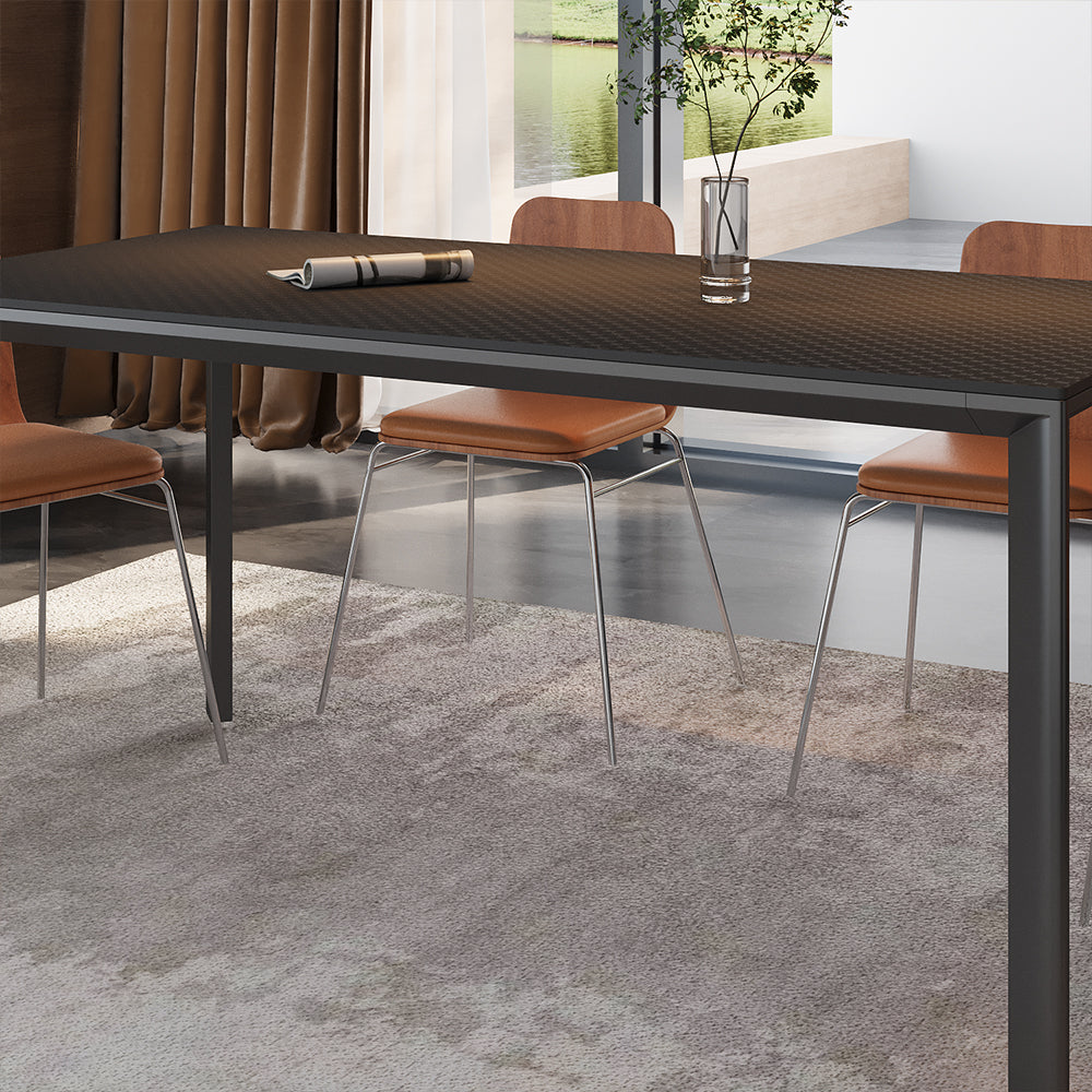 54.6''/ 62.4'' Dining Table Modern Style Elegant Design Spacious Surface for Dining and Gathering