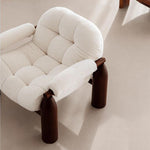 Load image into Gallery viewer, Lounge Armchair Bouclé Upholstery High Density Foam Solid Wood Legs Cozy Modern Design
