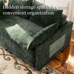 Load image into Gallery viewer, 65.5" Sofa Convertible Sofa Bed Wrinkle-resistant Linen Lightweight Loveseat Wooden Armrest
