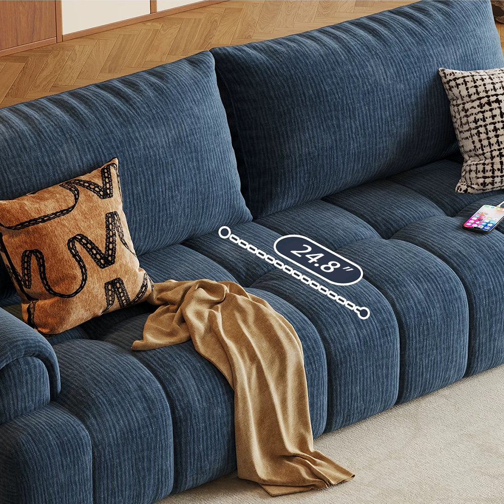 Modern Corduroy Convertible Sofa Bed Pull Out Sleeper Couch with Side Storage Pockets