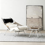 Load image into Gallery viewer, Modern Lounge Chair with Wool Throw and Leather Head Pillow
