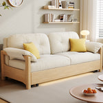 Load image into Gallery viewer, Sofa Bed with Storage Space Convertible Design Solid Wood Sponge Fabric
