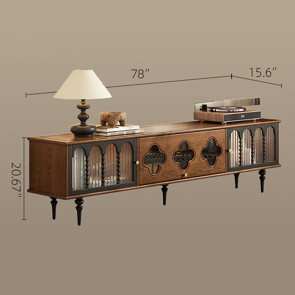 Vintage Walnut Living Room Set Nesting Coffee Table Mid-Century TV Stand