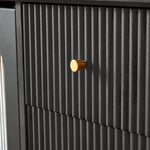 Load image into Gallery viewer, 70.87&quot; Mid-Century Ribbed TV Console Natural Red Oak Retro Wood Finish Fluted Design
