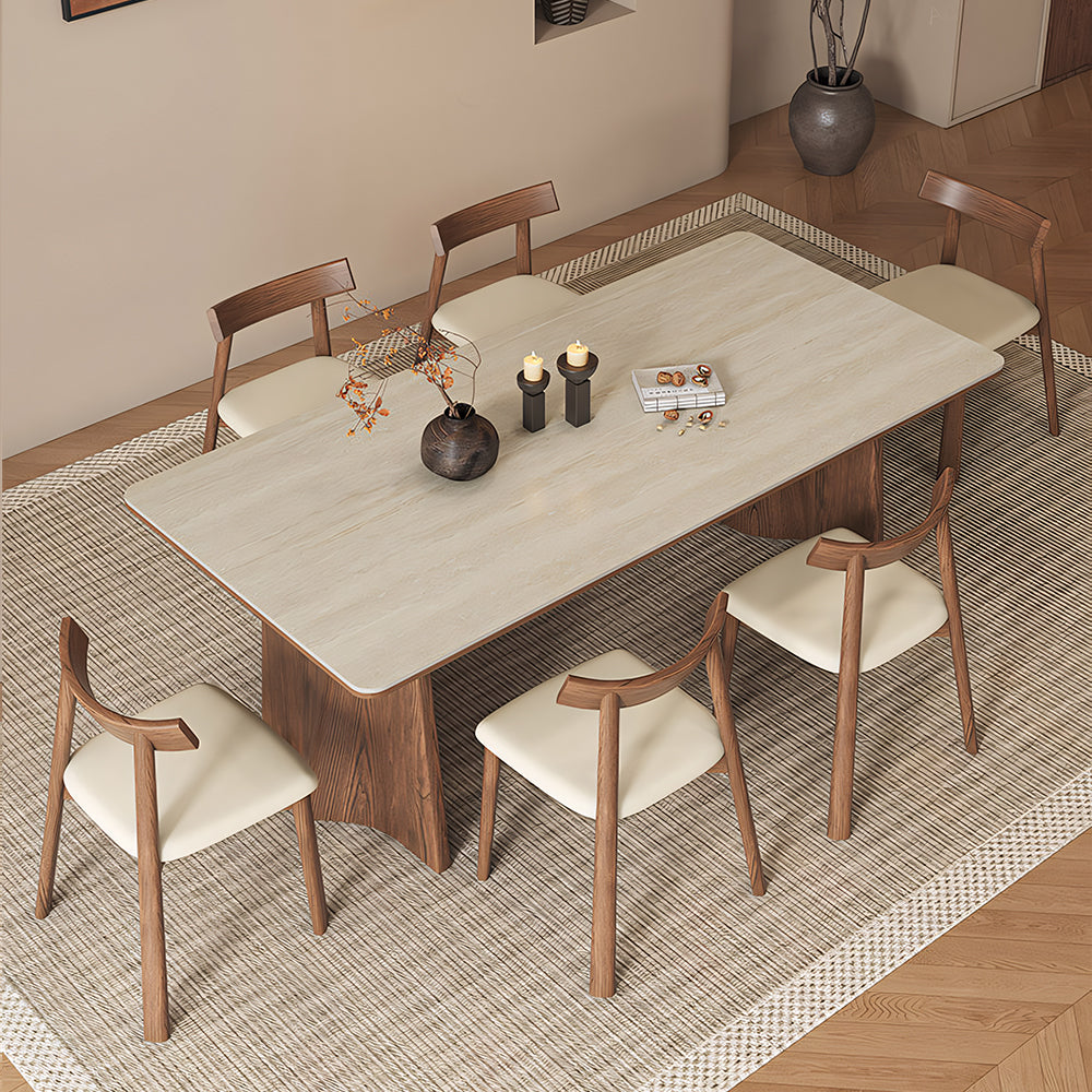 Modern Rectangular Dining Table with Sintered Stone Top