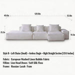 Load image into Gallery viewer, Modern Modular Sectional Sofa Removable Washable Cover Cream Upholstery Minimalist Low Profile Design
