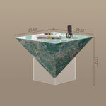 Load image into Gallery viewer, 23.6'' Modern Acrylic Floating Coffee Table Creative Geometric Design with a Suspended Visual Effect
