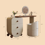 Load image into Gallery viewer, Modern Makeup Vanity Set with LED Mirror and Stool
