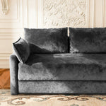 Load image into Gallery viewer, 65.5&quot; Sofa Convertible Sofa Bed Wrinkle-resistant Linen Lightweight Loveseat Wooden Armrest
