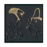 Load image into Gallery viewer, Handmade Abstract Wall Art – Black Textured Painting with Gold Accents
