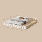 Load image into Gallery viewer, Modern Minimalist Modular Bed with Soft Cushioned Edges Ultra-Fiber Leather Steel-Wood Slatted Frame
