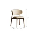 Load image into Gallery viewer, 2PCS Dining Chair Modern Ash Wood Frame Curved Backrest

