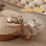 Load image into Gallery viewer, Round Artistic Coffee Table Sculptural Geometry Tiered Design Modern
