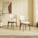 Load image into Gallery viewer, 2PCS Dining Chair Solid Ash Wood Frame Boucle Upholstery
