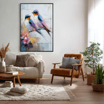 Load image into Gallery viewer, Harmony in Flight A Handcrafted Masterpiece of Two Birds in Vivid Colors
