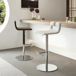 Load image into Gallery viewer, Modern Adjustable Swivel Bar Stool with Cutout Backrest 1 Piece
