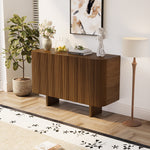 Load image into Gallery viewer, 54.6'' Modern Fluted Wood Sideboard Cabinet with Mid-Century Legs
