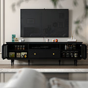 TV Stand Elegant Floral Design Classic Style with Ample Storage Space