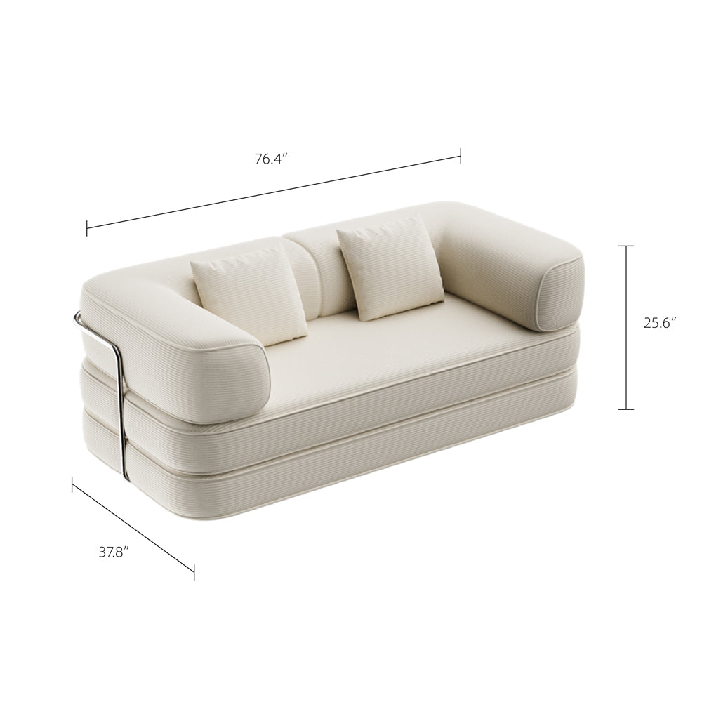 Compressed Sofa Bed Space-Saving Metal Frame Design Stylish