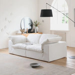 Load image into Gallery viewer, 78&#39;&#39;-110&#39;&#39;Modular White Feather Filled Sofa Extra Deep Seat Pillow Armrest Contemporary Lounge Design
