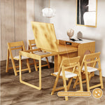 Load image into Gallery viewer, 73&#39;&#39; Murphy Fold-Out Dining Table with Sintered Stone Top | Space-Saving
