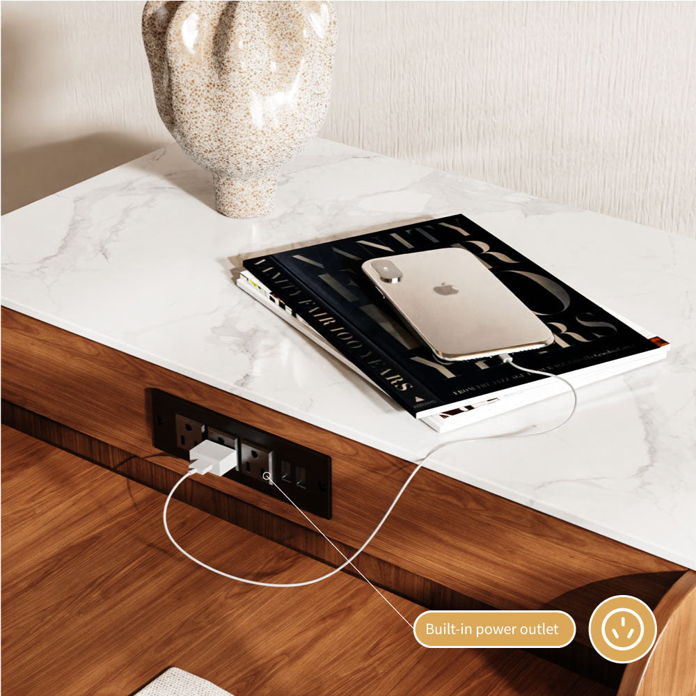 73'' Murphy Fold-Out Dining Table with Sintered Stone Top | Space-Saving