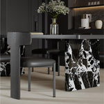 Load image into Gallery viewer, 54.6&quot;/62.4&quot; Modern Italian Dining Table Set – Black Marble Base &amp; Minimalist Luxury Design
