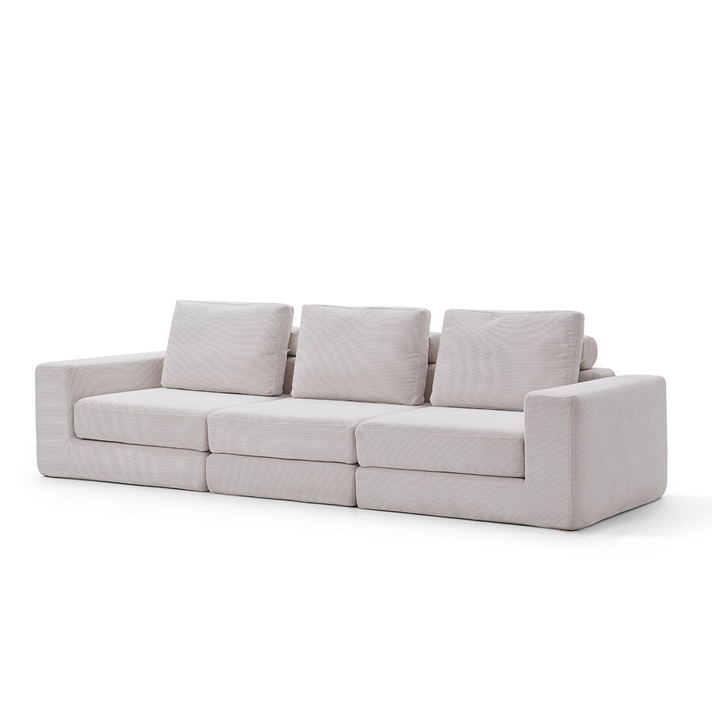 97''Modular Convertible Sofa Bed Sectional Adjustable Backrest Modern Minimalist Design