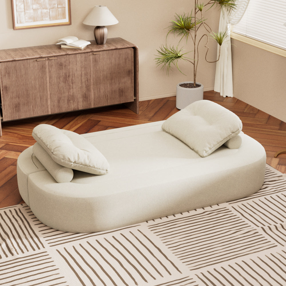 78.7" Compressed Loveseat Sofa Wrinkle-resistant Corduroy Lightweight Double Seat for Multi-scene Use