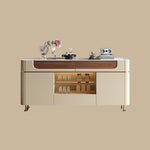 Load image into Gallery viewer, 59" Modern Luxury Sideboard Cabinet with Marble Marble-Effect Top and Integrated Display Shelves
