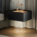 Load image into Gallery viewer, Smart Nightstand with Transparent Acrylic Legs and Motion Sensor LED Light
