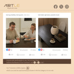 Load image into Gallery viewer, Rectangular Dining Table Solid Wood Walnut Veneer Base Scratch Resistant Sintered Stone Top Modern Elegant Design

