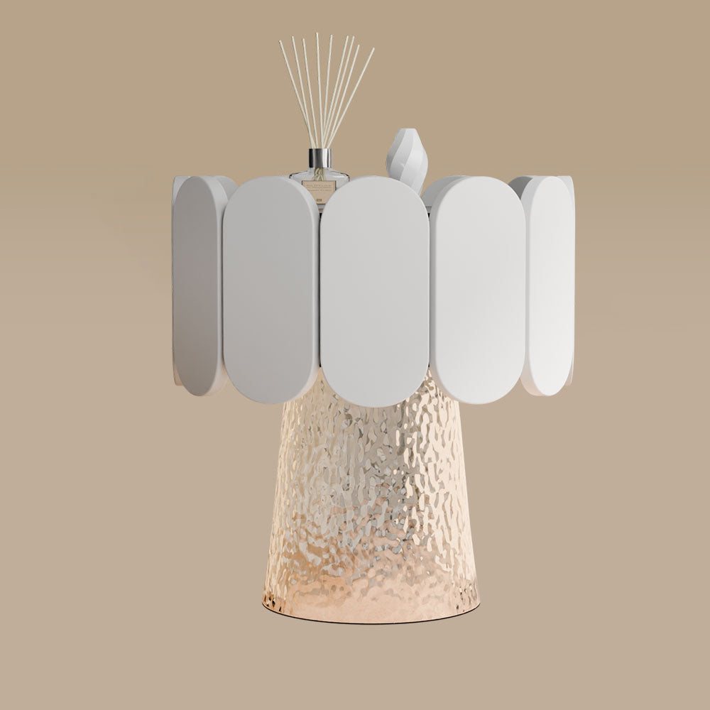 Art-Inspired Nightstand with Scratch-Resistant Leather & Motion Sensor Lighting